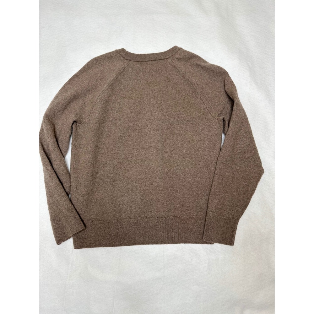 Banana Republic Women Brown 100% Merino Extra Fine Wool Crewneck Sweater Sz Med - Picture 7 of 9